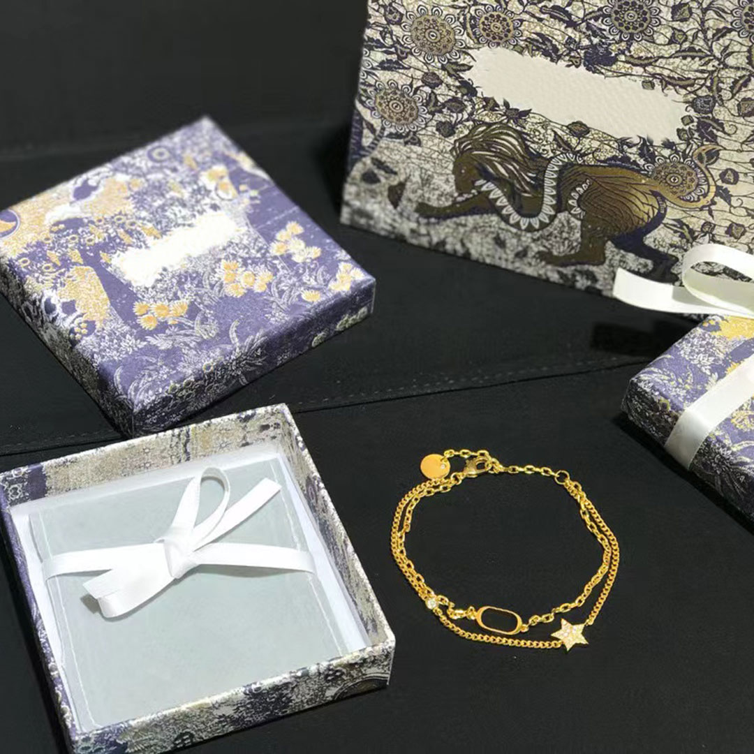 

Designer Bracelets For Women Diamond Gold Chain Pendant Letters Bracelets Gift Womens Luxury Love Bracelet Jewelry