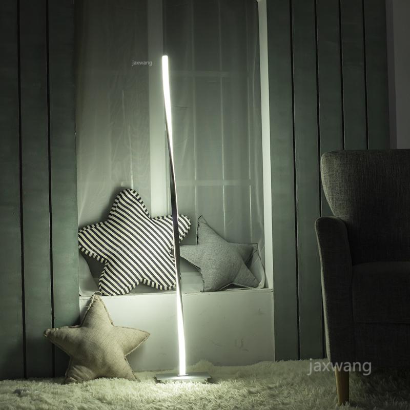 

Floor Lamps Modern Led Lamp Aluminum Extremely Simple Art Standing Light For Living Room Bedroom Porch Dimmable