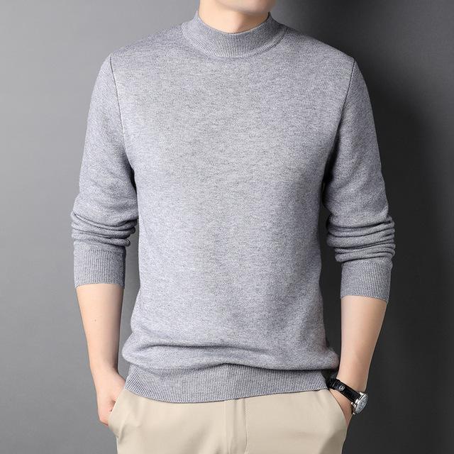 

Men' Sweaters Fashion Slim Fit Mens Streetwear Autumn Winter Casual Knitted Sweater For Men Long Sleeve O-Neck Solid Jumpers TopsMen, Beige