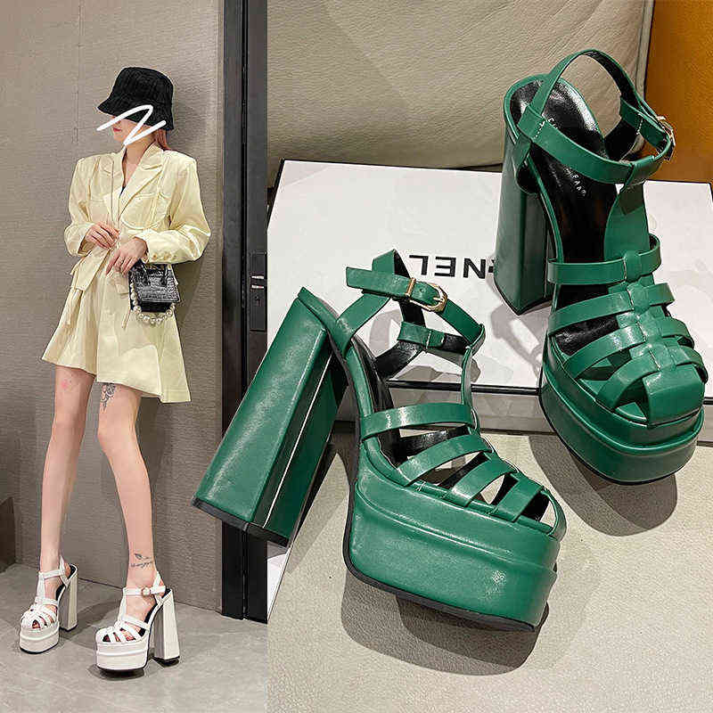 Italian ver &a ce Medusa 2022 summer new fairy style super platform sexy fashion with one-sided high-heeled sandals
