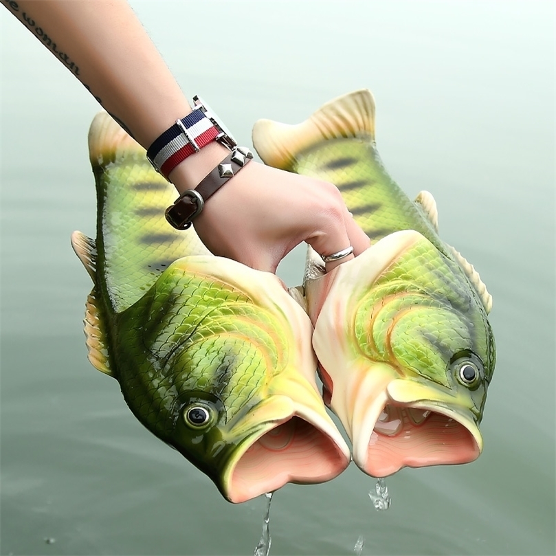 

Family Funny Fish Shoes Women Slippers Large Size 3247 High Quality PVC Girls Summer Beach Woman Slides 220611, Orange