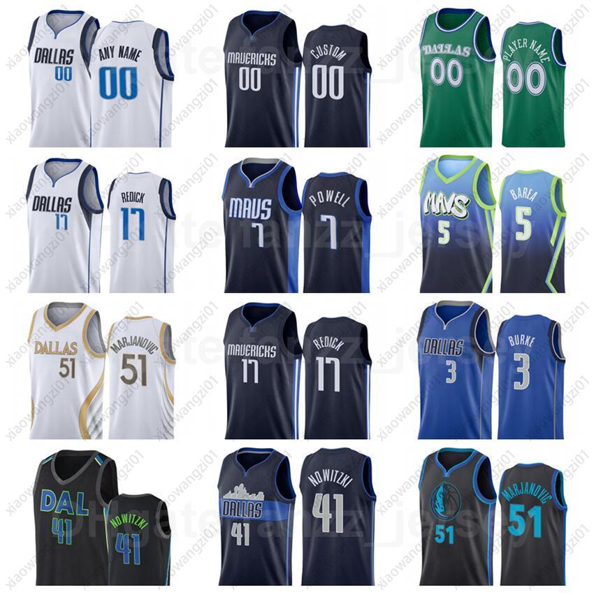 

Men Women Kids Screen Printed Basketball Dwight Powell Jersey 7 Dorian Finney-Smith 10 Dirk Nowitzki 41 Maxi Kleber 42 Boban Marjanovic JJ Redick
