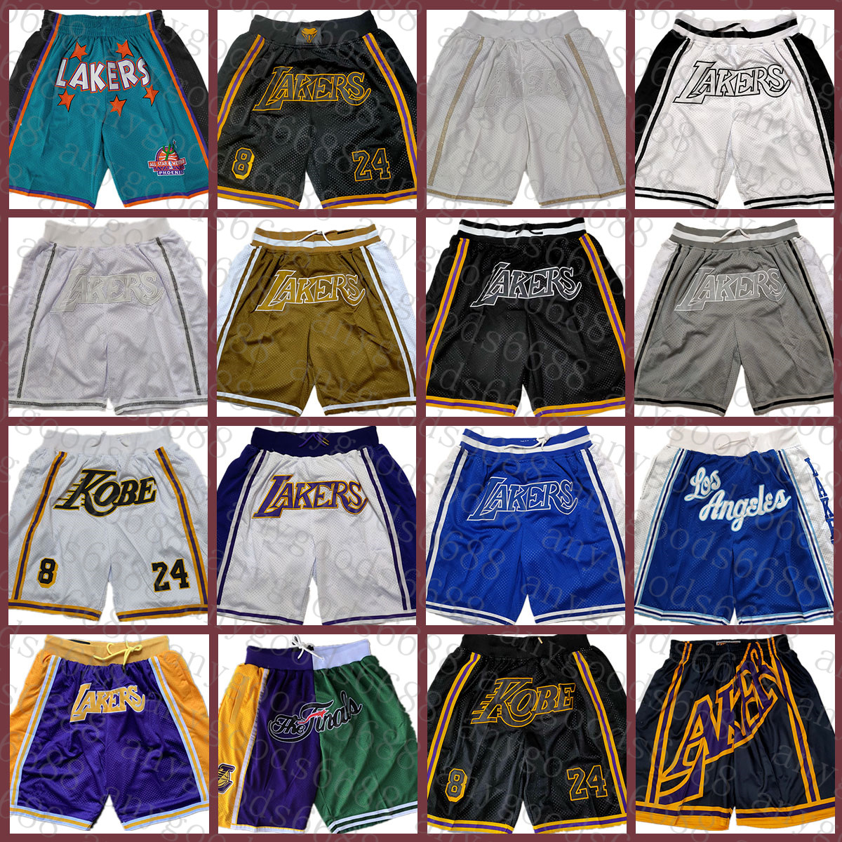 

Basketball Shorts Los Black Angeles White Lakeres JUST DON New Brown Orleans Beige Pelican Miamis Heats Mitchell & Ness Milwaukees Buck Detroits Piston 10, Just shorts