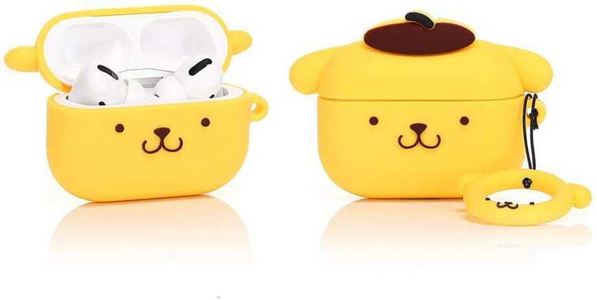 Cartoon Silicone Airpods Pro Case with Keychain, 3d Animation Design Cute Airpods Pro Charging Case Cartoon Protective Cover
