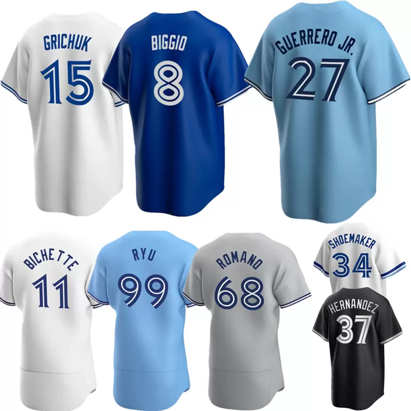 

2022 Vladimir Guerrero Jr. Jersey Randal Grichuk Cavan Biggio Shun Yamaguchi Bo Bichette George Springer Jansen Toronto Custom Men Women Youth Kids Baseball Jerseys, Color 10