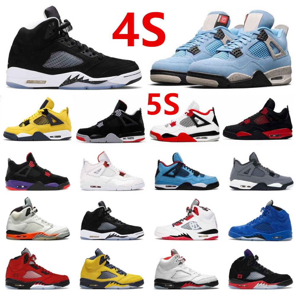 

Jumpman 4 Basketball Shoes Fire Red Court Purple 4s Bred Black Cat Thunder White Oreo Womens Mens 5 Stealth 2.0 Raging Bull 5S Lightning Moonlight Trainers Sneakers, 4s# 2