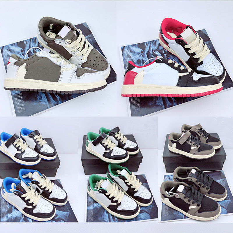 

Kids shoes Jumpman 1 Basketball sneakers OG low s 1S Children jordams Running UNC Homage To Home Royal Blue boys SIZE 25-35, Box