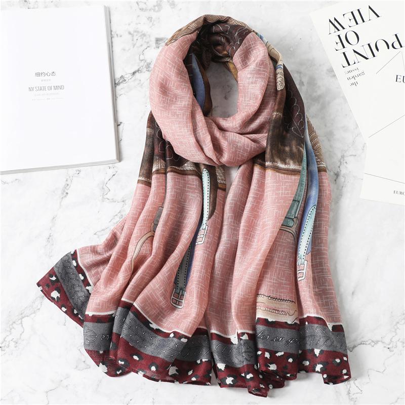 

Scarves 1pc Soft Cotton Scarf Hijab Women Solid Leopard Warm Winter Spring Headband Shawl Wrap Foulard Bandana 2022 DropshipScarves