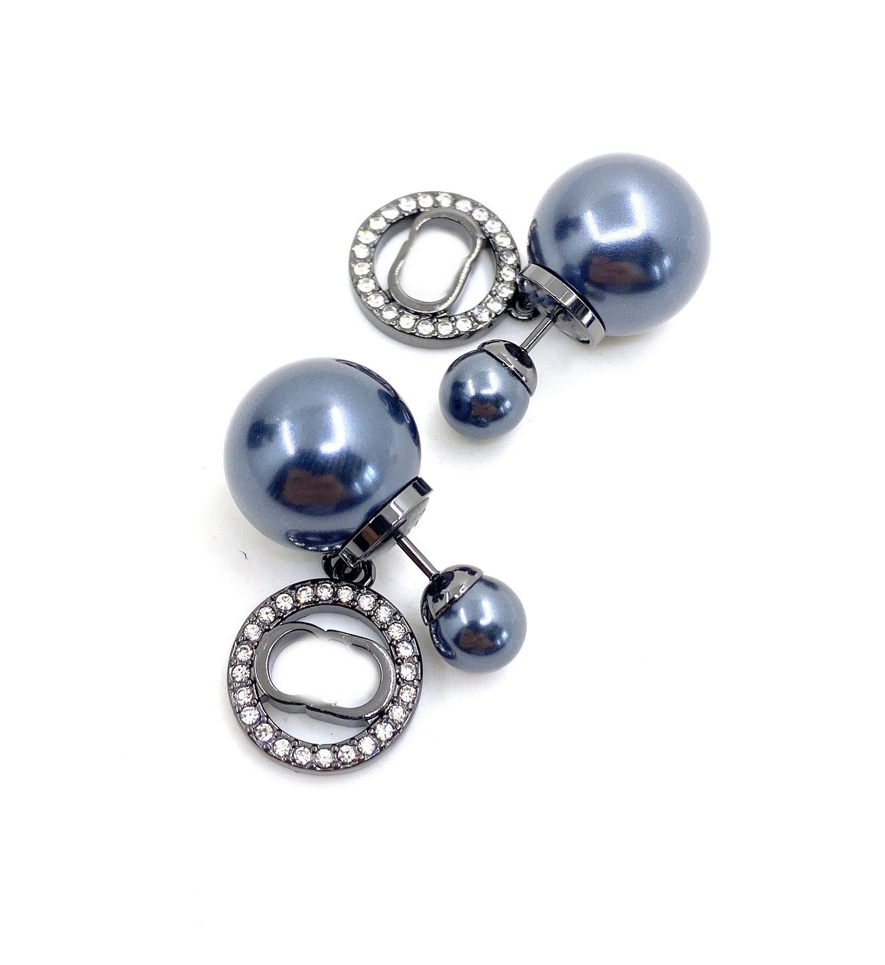 

Luxury Brand Designer Stud Earrings Famous Women Crystal Rhinestone Pearl Earrings Bridal Wedding Party Jewelry4