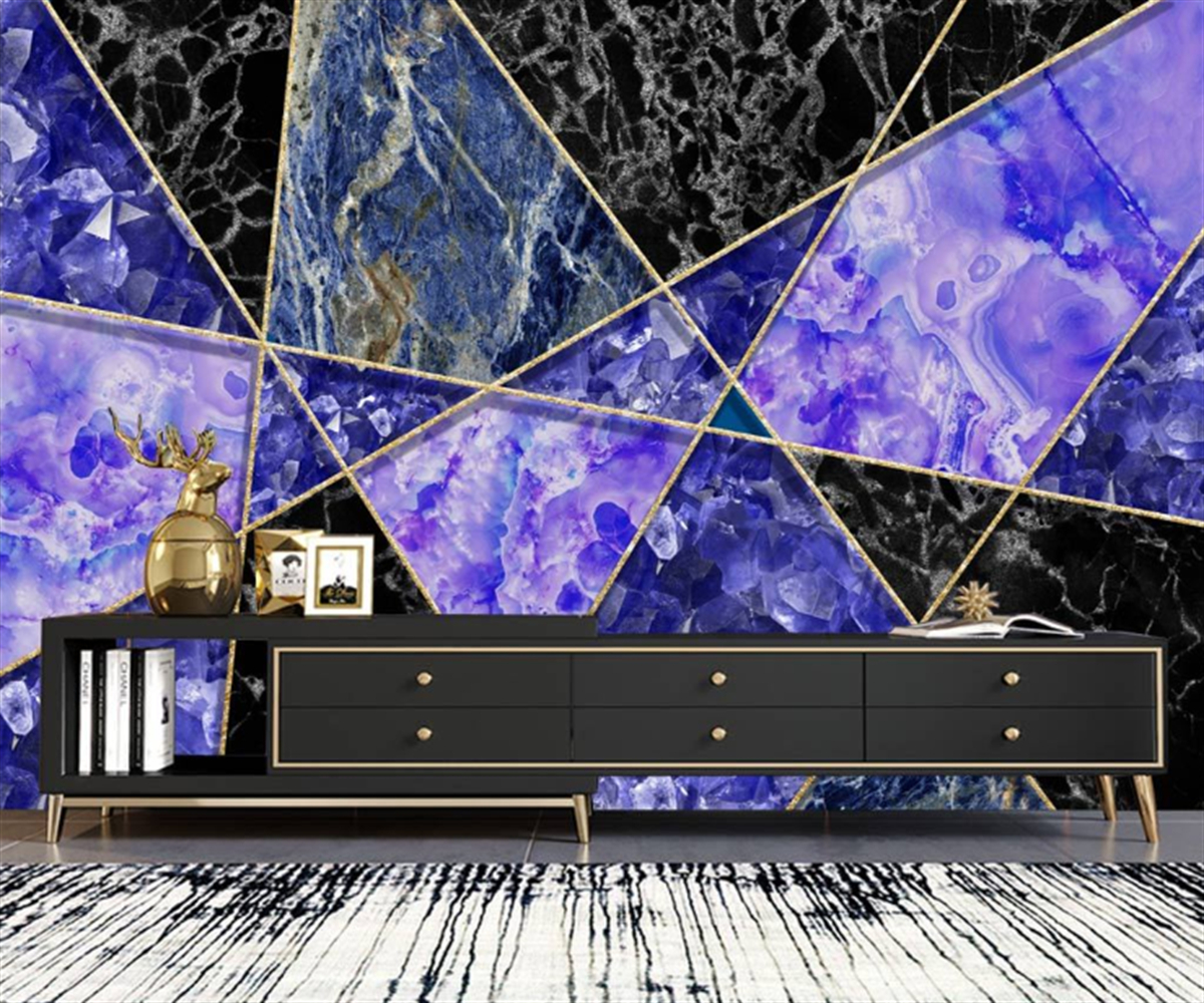 

Customize any size 3d hotel cool decoration self-adhesive wallpaper mural bar decoration photo wallpaper papier peint, Purple