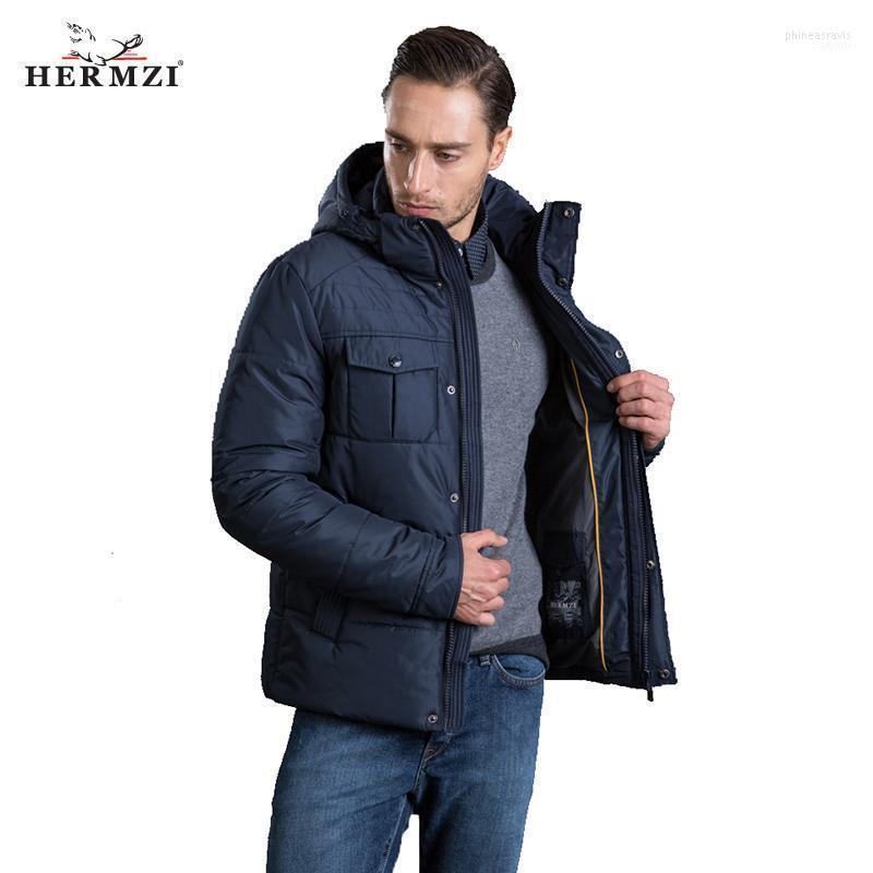

High Quality Winter Jackets Men Fashion Autumn Jacket Coat Detachable Hood European Size Navy Blue Free 1 Phin22, Deep navy