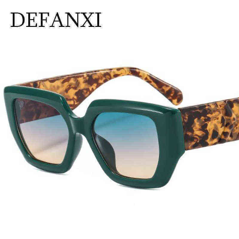

Fashion Green Square Sunglasses Women Popular Large Gradient Shades Luxury Brand Classic Vintage Sun Glasses Uv400 220728