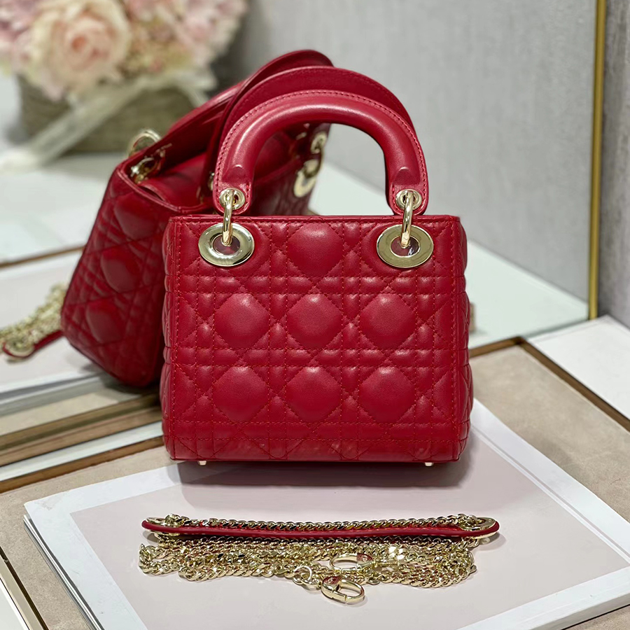

10A Quality Luxurys Designers Bags Mini LADY Sheep leather Cannage 17cm Shoulder Handbag Messenger Women Totes Handbags Classic Crossbody Clutch With Box