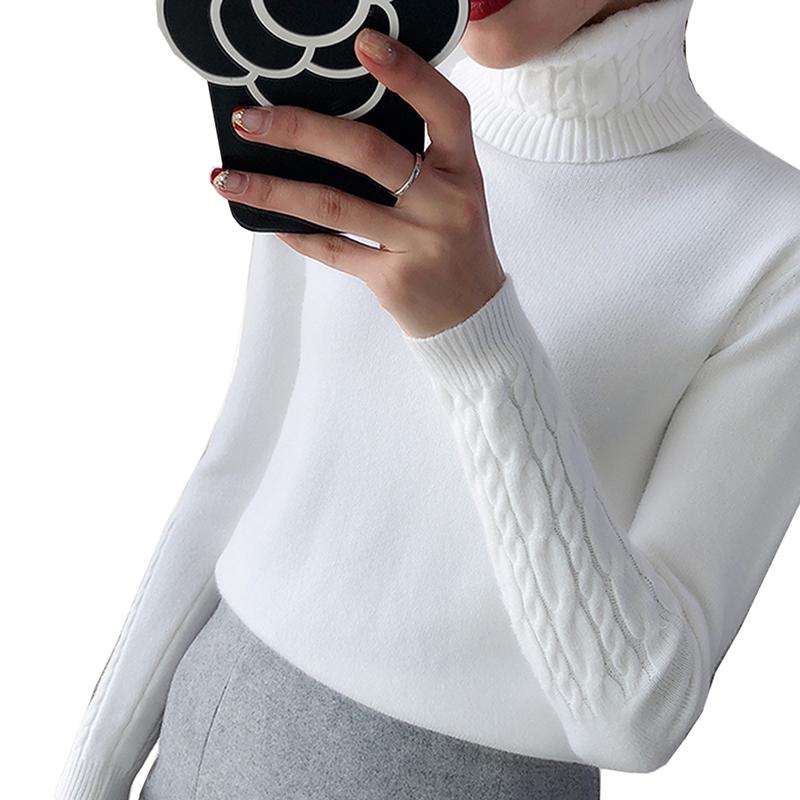 

Women' Sweaters Long Sleeve Turtleneck Slim Tricot Jersey Jumper Soft Warm Pull Femme Winter Thick Sweater Women Knitted Ribbed Pullover Sw, Photo6