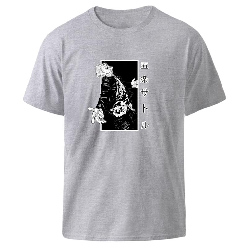 

Men's T-Shirts Gojo Satoru Jujutsu Kaisen Harajuku Men Vintage Print Plus Tshirts Graphic Casual Top Tee Male Loose Fit Tshirt, White;black