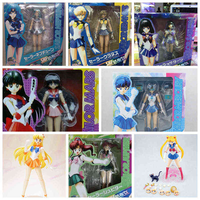 

Sailor moon Tsukino Usagi Mercury joint movable Anime Action Figure PVC toys Collection figures for friends gifts, Without retail box