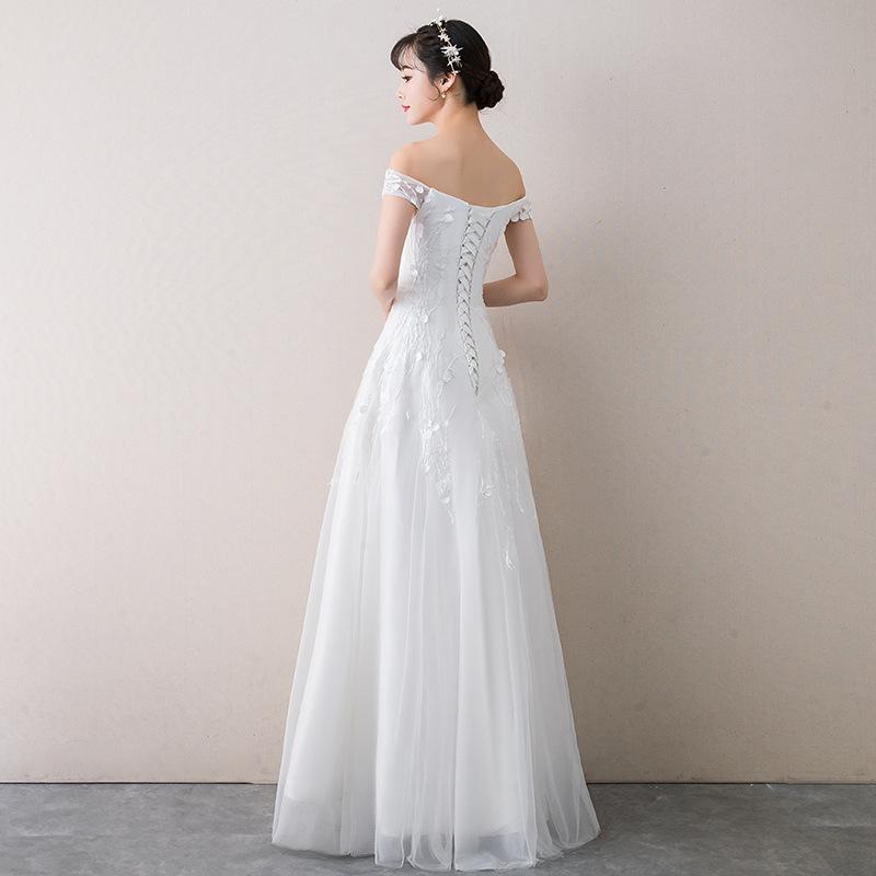 

Other Wedding Dresses The Bridal Dress Of 2022 Super Fairy One Word Shoulder Length Simple Travel Shoot Beach Show Thin Go Out, White