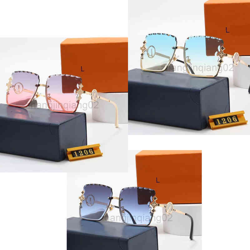 Designer Louise Viuton Sunglass Cycle Luxurious Fashion Sunglasses Woman Mens New Diamond Cut Edge Personalized Sun Glasses Counter Original Set Box