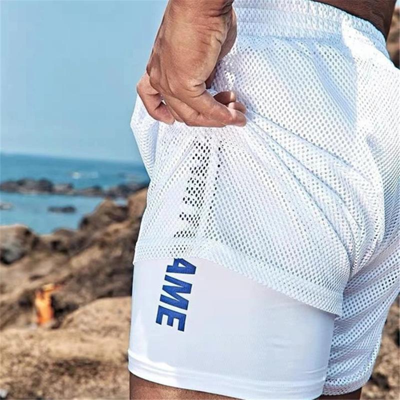 

Men's Shorts Fashion Men Sporting Beaching Trousers Cotton Bodybuilding Sweatpants Fitness Short Jogger Casual Gyms, White;black