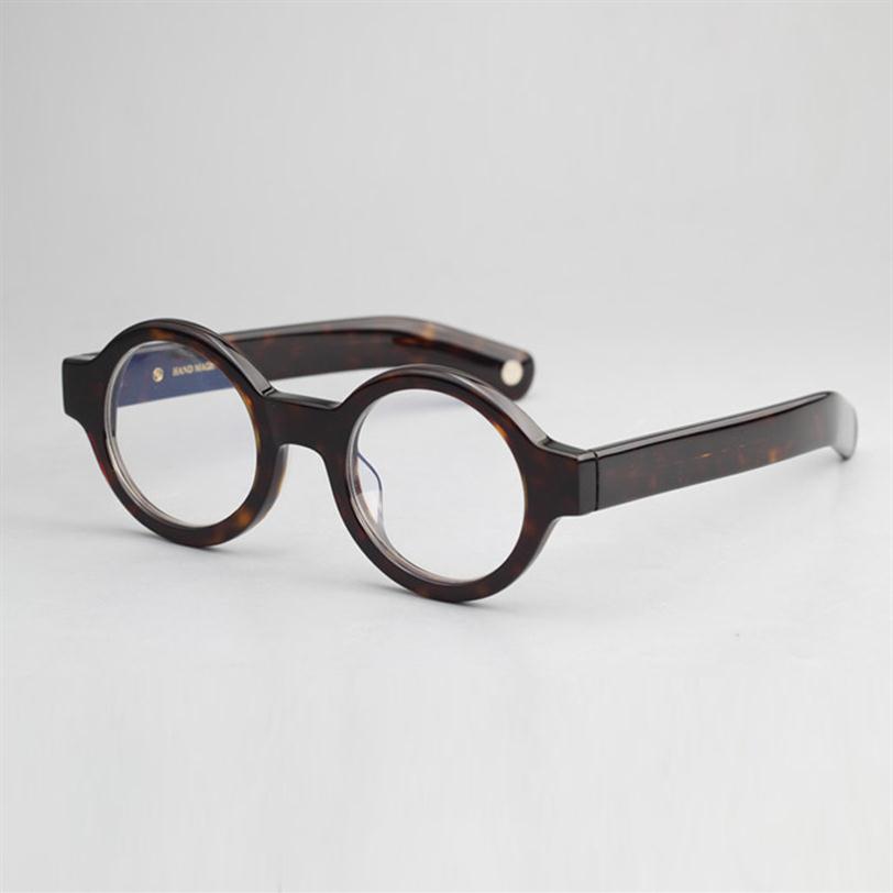 

Luxury designer glasses Cubojue Small Round Eyeglasses Men Glasses Frame Male Nerd Spectacles Black Tortoise Thick Acetate Janpane188t