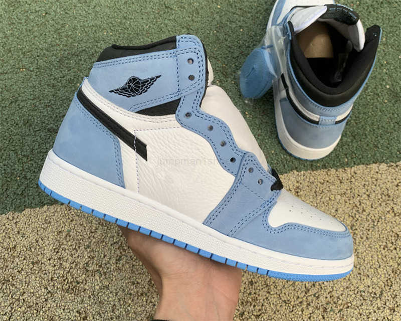 

High OG 1 UNC Black White University Blue Shoes Jumpman Womens Mens Sports Sneakers With Box 555088-134, #1
