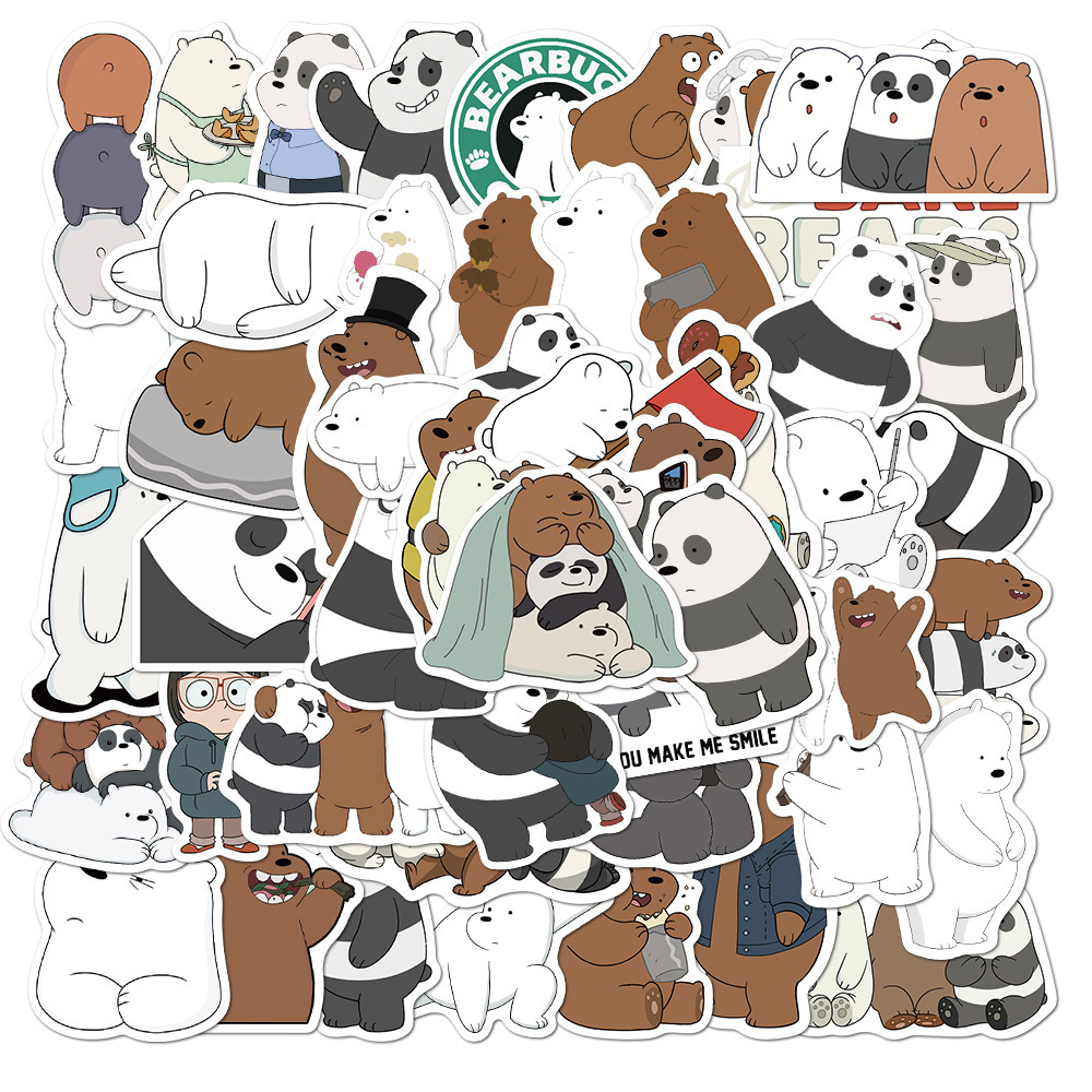 

New Sexy 50Pcs Cute Bear Cartoon Graffiti Stickers DIY for Laptop Guitar Phone Car Luggage Bike Skateboard Waterproof Decal Kids Toys