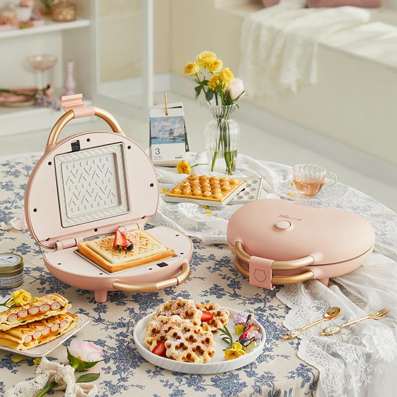 

Bread Makers Sandwich Maker Oven Electric Grill Meat Steak Pancake Romantic Lovely Breakfast Machine Non-stick Pan EU/UK Plug 220V MB35