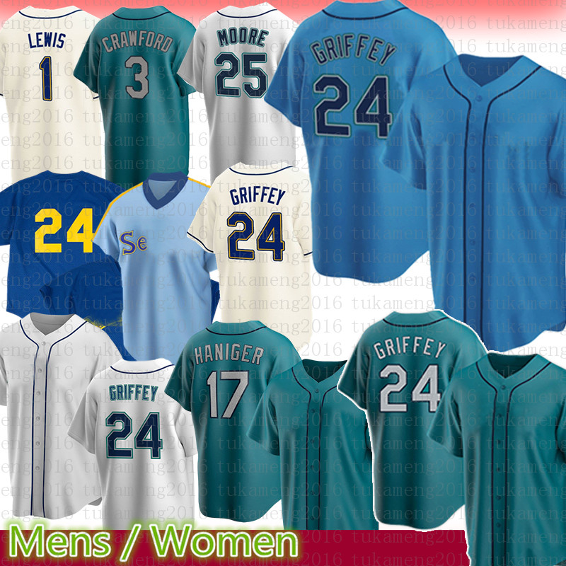 

Mens Women Ken Griffey Jr. Baseball Jersey Seattle Mitch Haniger Tom Murphy Jake Fraley Jarred Kelenic Luis Torrens Abraham Toro Kyle Lewis Drew Steckenrider Raleigh, Mens(shuishou)