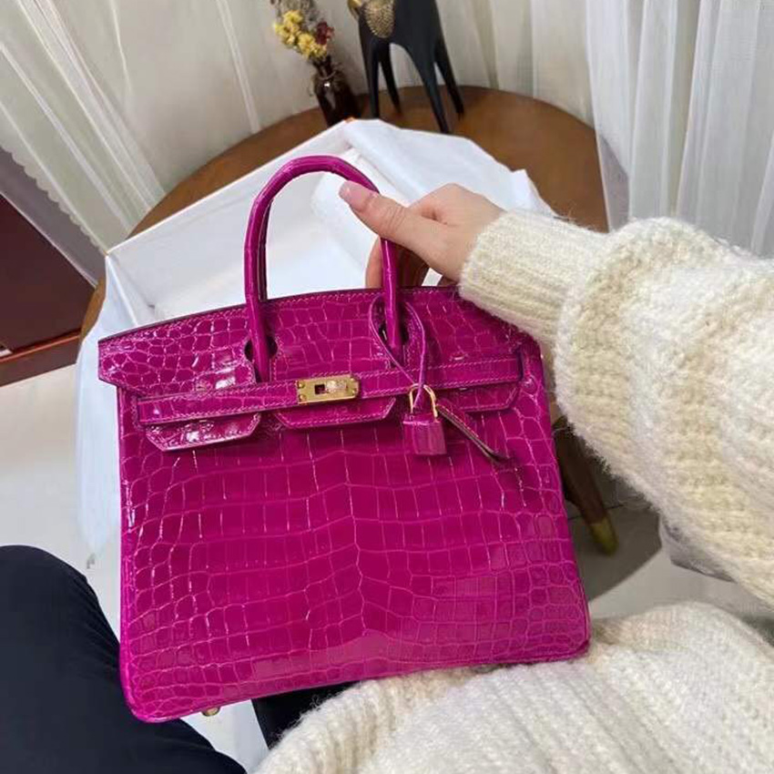 custom made designer brikin hand bag crocodile customization women bags togo leather handbags beeswax thread fully hand-stitched high-definition lea