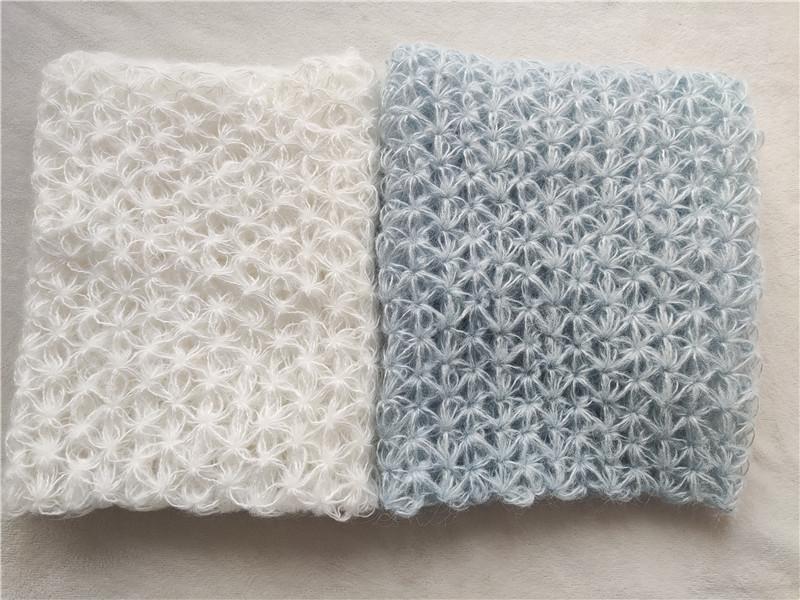

Blankets & Swaddling Born Pography Props Wrap, Mohair Crocheted Flowers Wraps