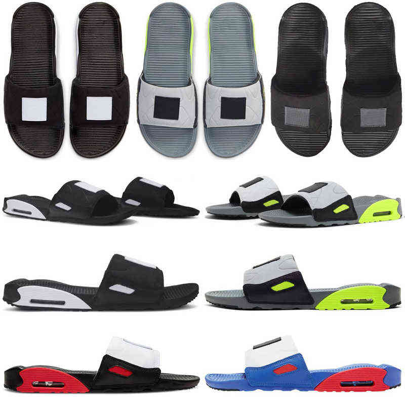 

Slides 90 90s Slippers Sandals for Men Women Designer White Black Volt Designers Pantoufles Mens Womens Flat Fashion Beach Shoes, #2 volt 36-45