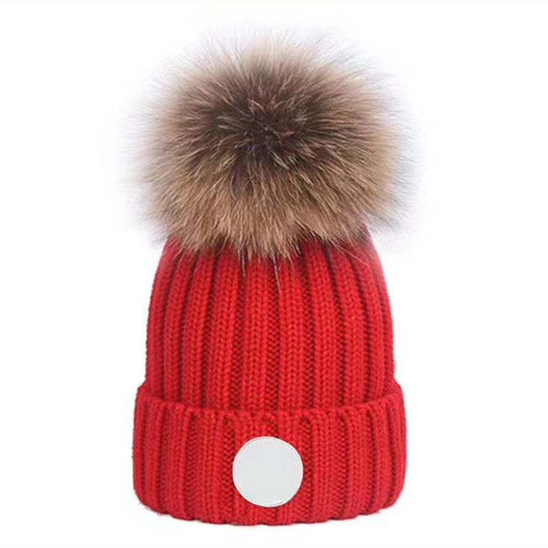 

Designer Skull Caps Fashion Knitted Beanie Cap Good Texture Cool Hat for Man Woman 8 Colors High quality, Red