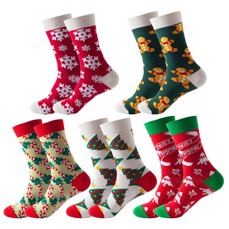 

Men's Socks Novelty Mens Women Hip Hop Harajuku Christmas Tree Snowflake Classic Happy Skateboard Funny GiftMen's, 01