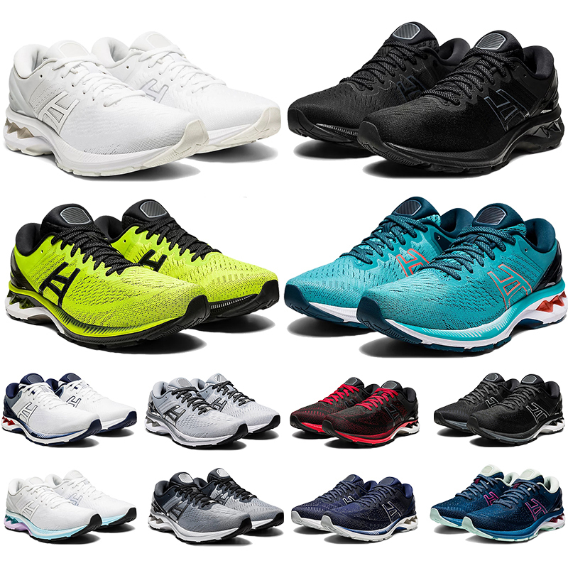 

With Box GEL-K27 men women running shoes triple white platinum GS techno cyan sunrise red mako blue mens sneakers US 4-11, 11-black pure silver
