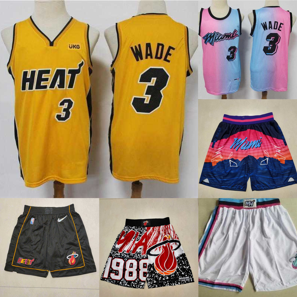 

Basketball Jersey Miami''Heat''Men Jersey throwback Jersey Dwyane 3 Wade Basketball Shorts Basketball Jerseys Pink Black Red White Black, Color