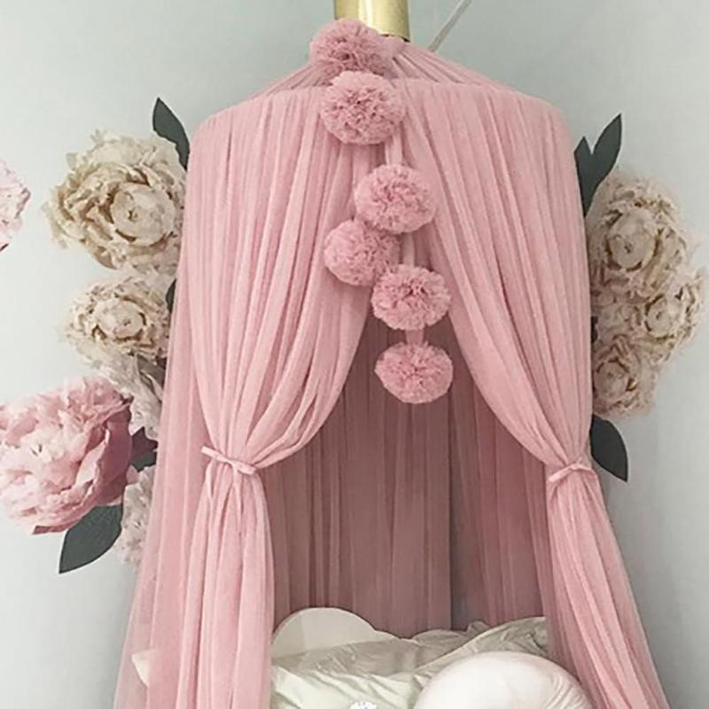 

Decorative Objects & Figurines Kids Bedroom Thick Canopy Crown For Room Decor Netting Baby Boy Girl Nursery RoomDecorative