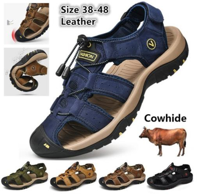 

New Men's Sandals Large Size Outdoor Sports Sandal Men's Beach Shoes, Blue