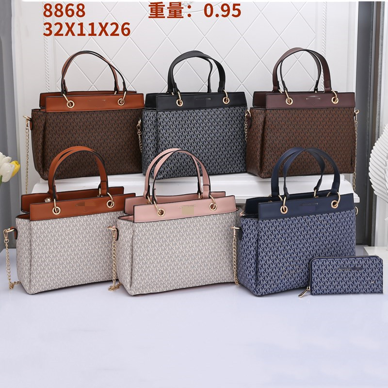 

MICHAELS KOR MKS 2 piece set Women handbags ladies designer composite bags lady clutch bag shoulder tote female purse and wallet 8868, 32x11x26cm