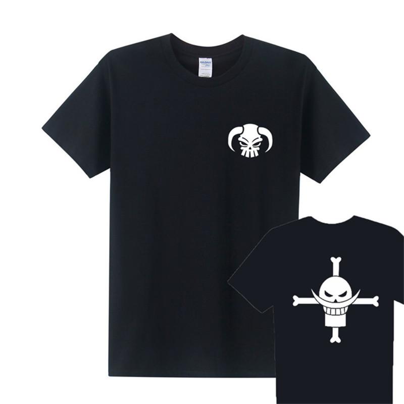 Men's T-Shirts Anime One Piece T Shirt Fashion White Bread Edward Gate Men Casual Cartoon Ace Top Tees XM-005Men's