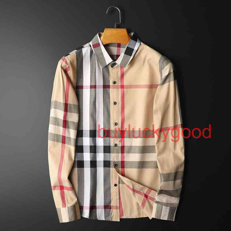 

Brand Good Hoodies 2022 new spring and autumn men's fashion shirt Korean casual Plaid collar Long Sl E5ON 4SDC, Black