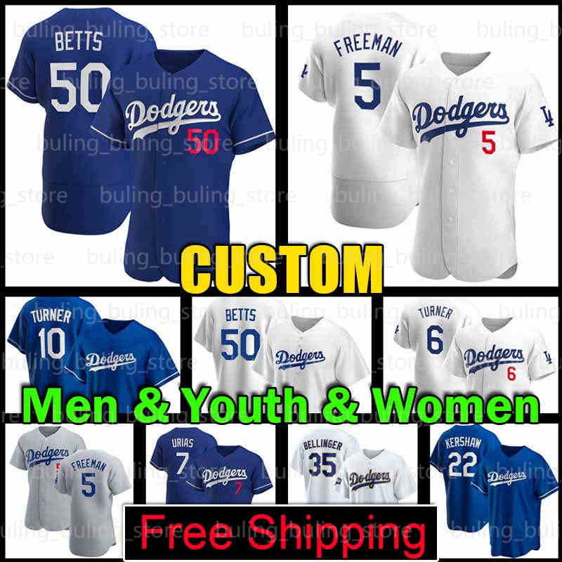 

Dodgers Baseball Jersey 5 Freddie Freeman Mookie Betts Los Angeles Cody Bellinger Julio Urias Justin Trea Turner Clayton Kershaw Walker Buehler Max Muncy Gavin Lux, Custom men cool base(d q)