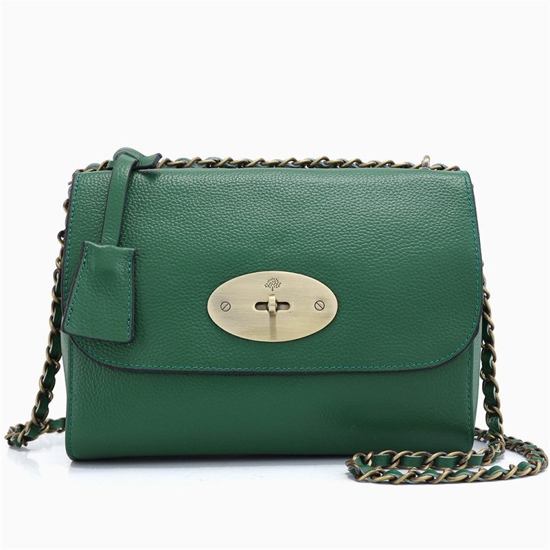 

Brand Genuine Leather Women Handbag Chain Strap Fashion Exquisite Design Shoulder Bag Commute Outdoor Ladies Crossbody Bags 220617, Orange