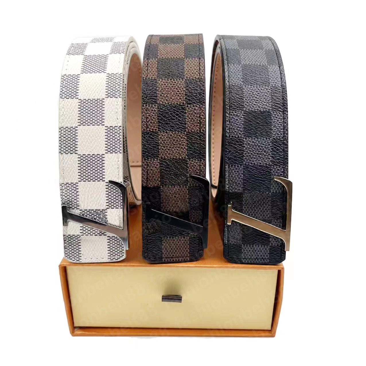 

Men designers belts classic fashion luxury casual letter smooth buckle womens mens leather belt width 3.8cm with box