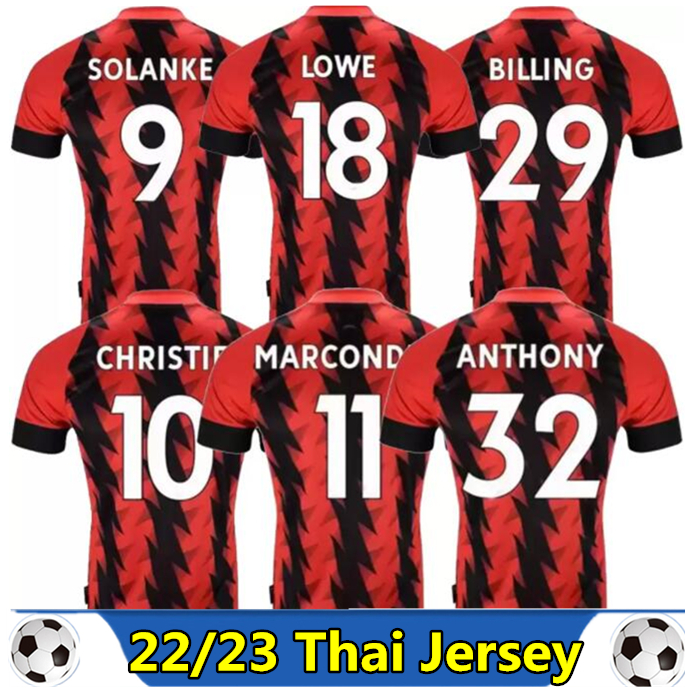 

2022 2023 SOLANKE CHRISTIE AFC soccer jerseys MARCONDES 22 23 BRADY PEARSON STANISLAS BILLING LERMA BROOKS LOWE CAHILL ANTHONY football shirts men uniforms, Black