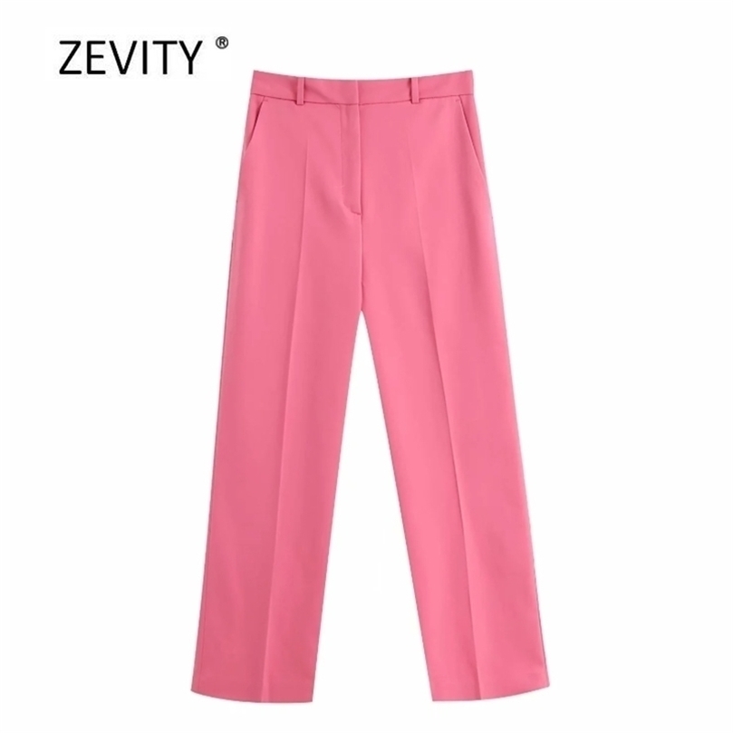

Women fashion candy color straight pants femme leisure zipper Trousers office ladies wear casual slim pocket chic pants P872 201228, As pic p872bb
