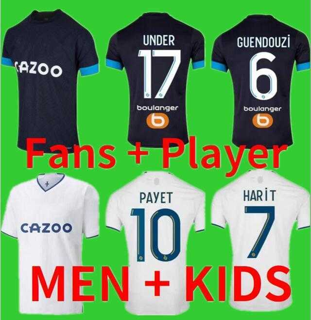

GUENDOUZI 22 23 Olympique De Marseilles soccer jerseys 2022 2023 OM MILIK maillot foot UNDER CLAUSS KONRAD Mbemba PAYET football shirts men