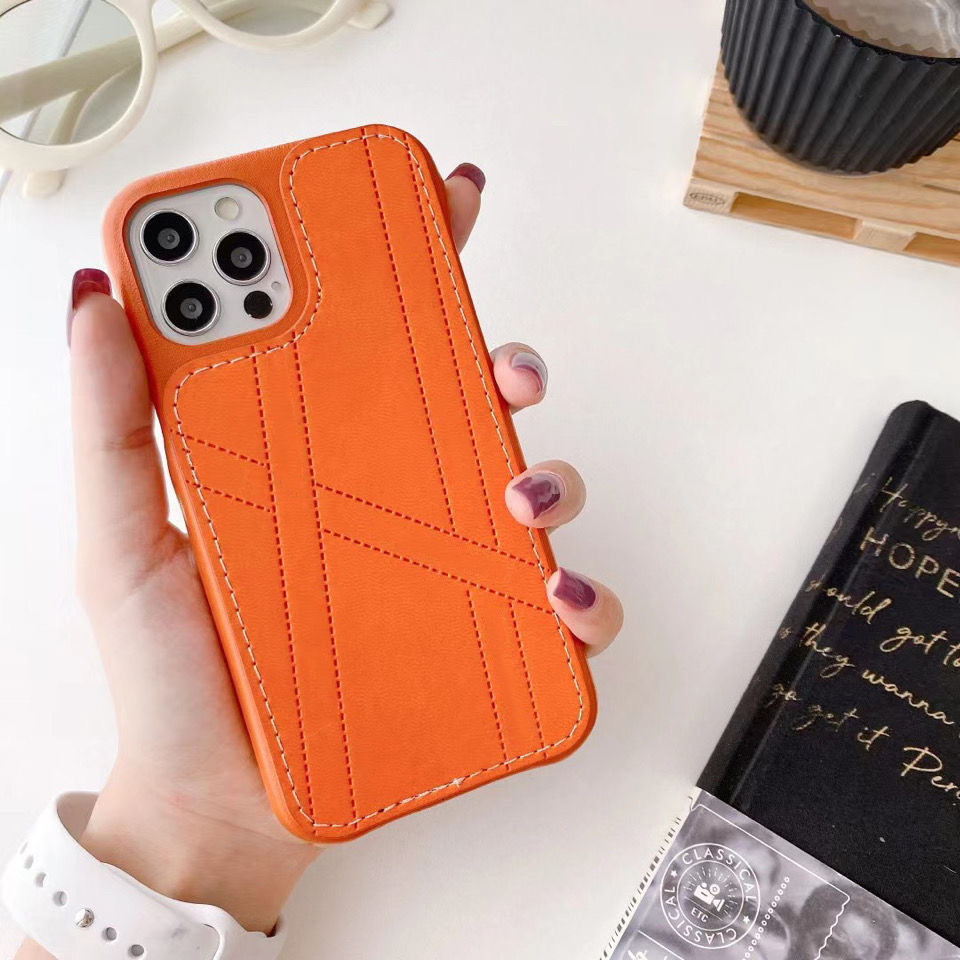 Fasion H Designer Clasic Mobile Phone Leather Case for iphone 12 11 Pro Max 13 X XS XR 7 8 PLUS cases Cover-image-769445229