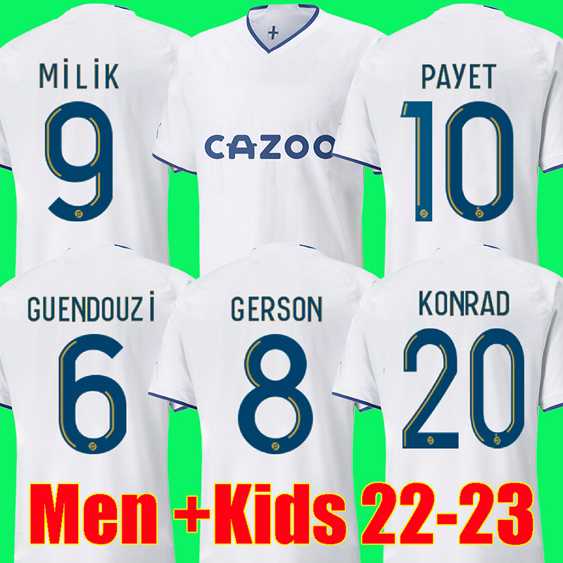 

22 23 soccer jersey 2022 2023 GUENDOUZI GERSON SALIBA MILIK LUIS HENRIQUE Marseille maillot foot KAMARA football shirt PAYET UNDER BALERDI, 21 22 home