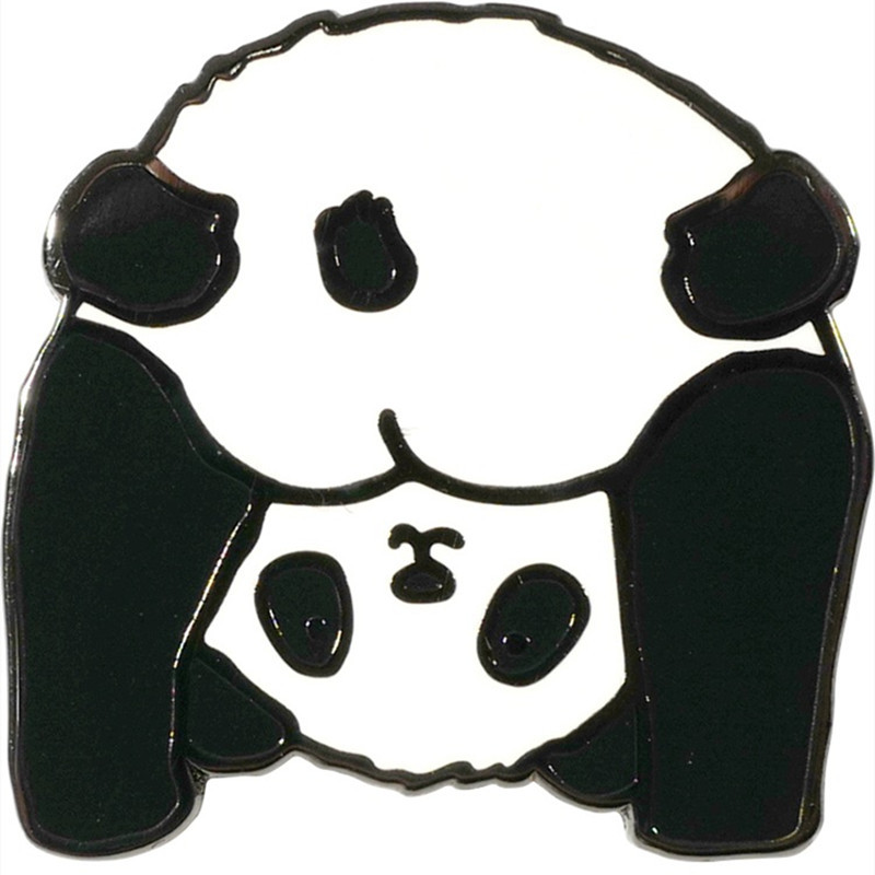 

Panda Buttocks Enamel Brooches Lovely Animal Lapel Pins Cartoon Badge Friend Jewelry Accessories Gift Wholesale, Mixed colors
