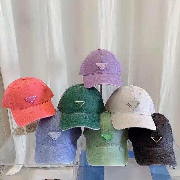 

Fashion 7 Colors Ball Cap Mens Designer Baseball Hat Luxury Unisex Caps Adjustable Hats Street Fitted Casual Sports Casquette Triangle P Letter Cap, No cap